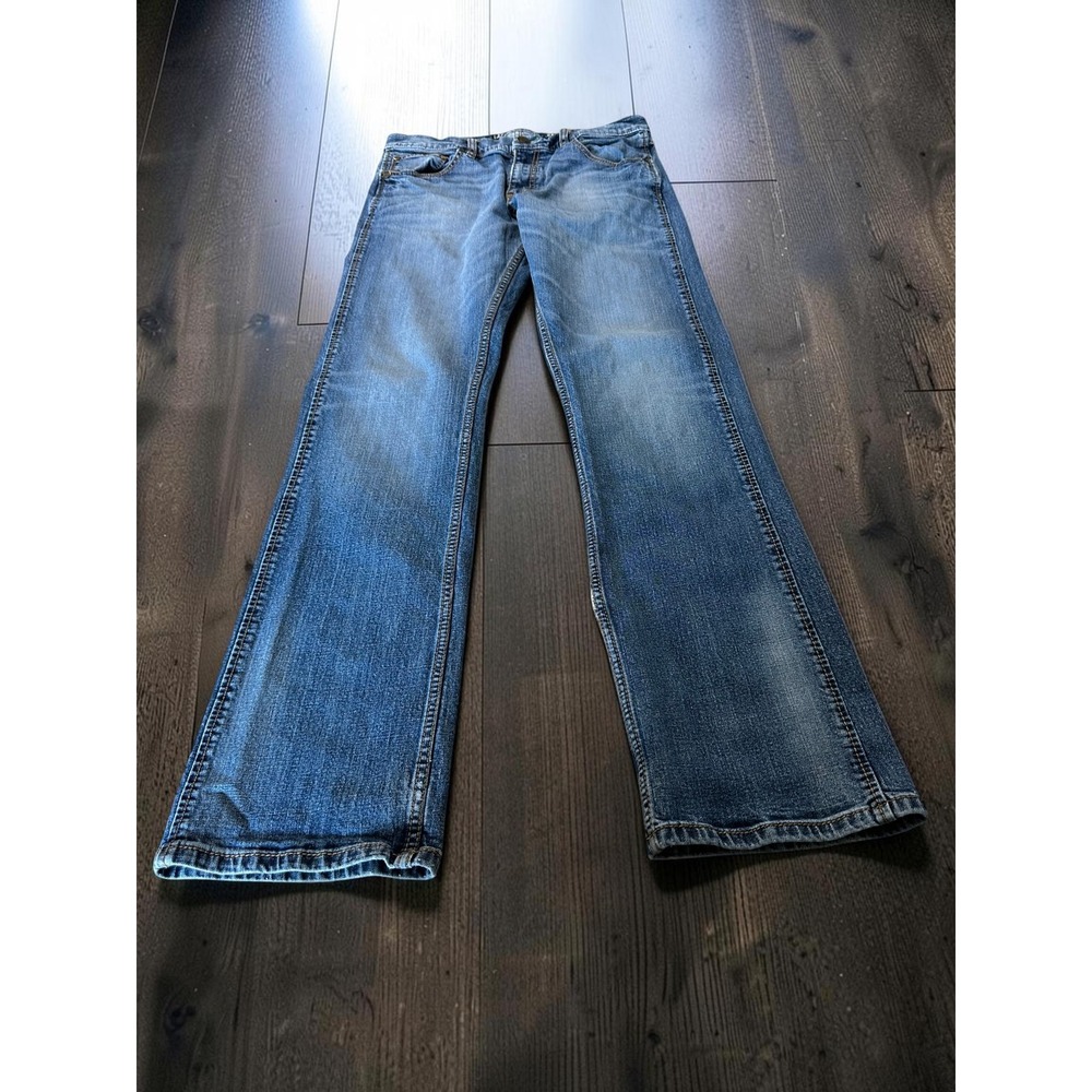 Wrangler Retro Straight Mens 32/34 Blue Denim Jeans WLT88BZ Western Cowboy Y2K